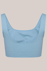 Studio Ribbed Sports Bra - Blue-Araa Active